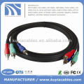 3RCA Red Green Blue RGB Component cable 6ft Video HDTV Gold